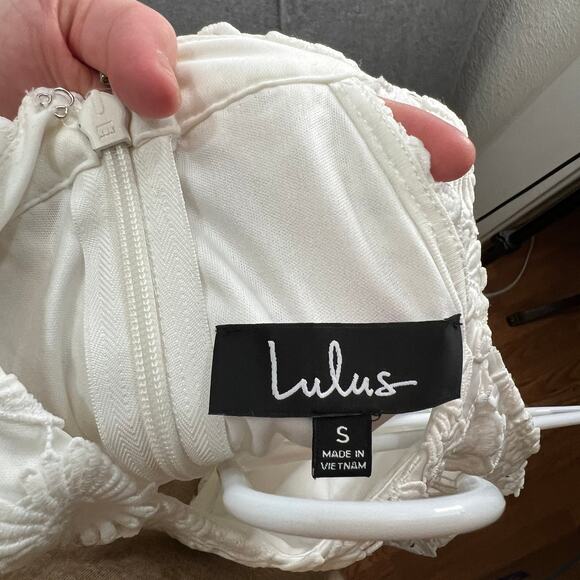 Lulus White Lace Dress Women Size Small Mini Dress Sleeveless Knee length - Picture 3 of 10